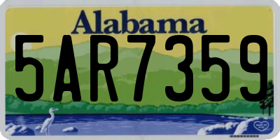 AL license plate 5AR7359