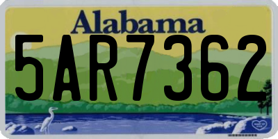AL license plate 5AR7362