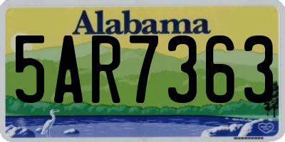 AL license plate 5AR7363