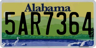 AL license plate 5AR7364