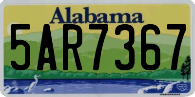 AL license plate 5AR7367