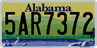 AL license plate 5AR7372