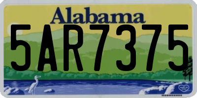 AL license plate 5AR7375