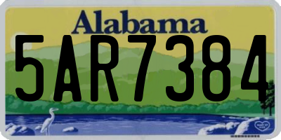 AL license plate 5AR7384