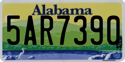 AL license plate 5AR7390