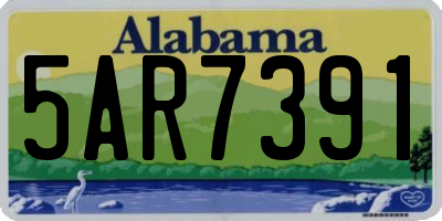 AL license plate 5AR7391