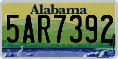 AL license plate 5AR7392