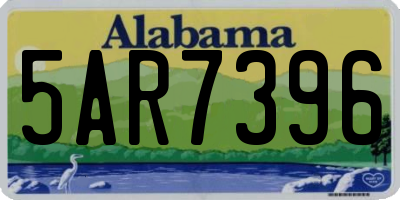 AL license plate 5AR7396