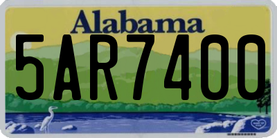 AL license plate 5AR7400