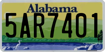 AL license plate 5AR7401