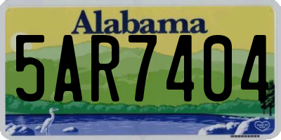 AL license plate 5AR7404