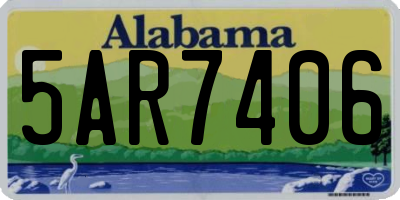 AL license plate 5AR7406