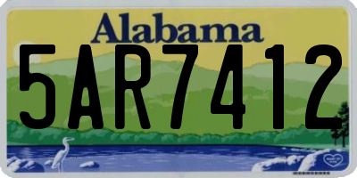 AL license plate 5AR7412