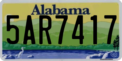 AL license plate 5AR7417