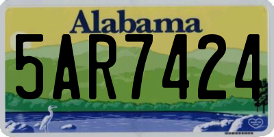AL license plate 5AR7424