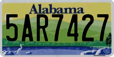 AL license plate 5AR7427