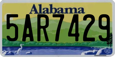 AL license plate 5AR7429