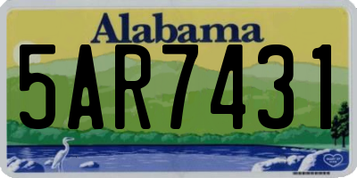 AL license plate 5AR7431