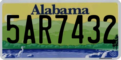 AL license plate 5AR7432