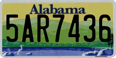 AL license plate 5AR7436