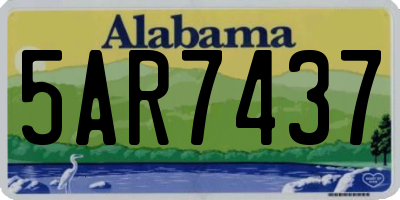 AL license plate 5AR7437