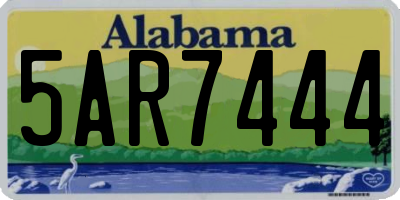AL license plate 5AR7444