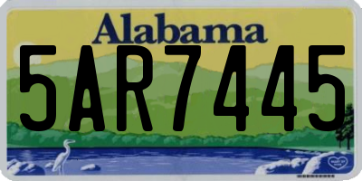 AL license plate 5AR7445