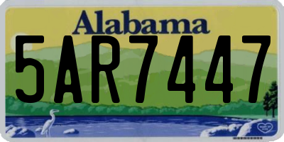 AL license plate 5AR7447