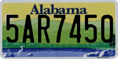 AL license plate 5AR7450