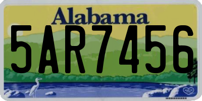 AL license plate 5AR7456