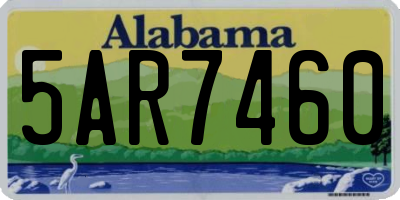 AL license plate 5AR7460