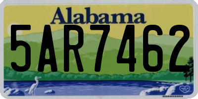 AL license plate 5AR7462
