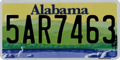 AL license plate 5AR7463