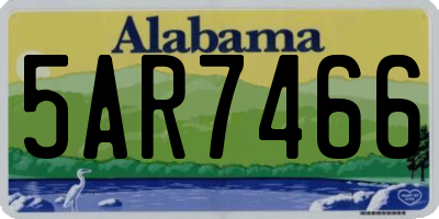AL license plate 5AR7466