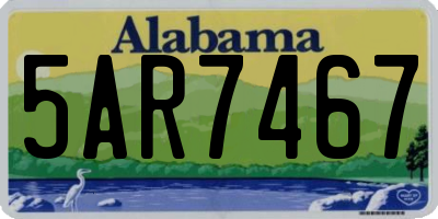 AL license plate 5AR7467
