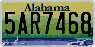 AL license plate 5AR7468