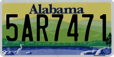 AL license plate 5AR7471