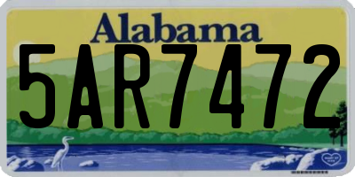 AL license plate 5AR7472