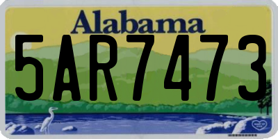 AL license plate 5AR7473