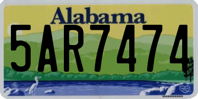AL license plate 5AR7474