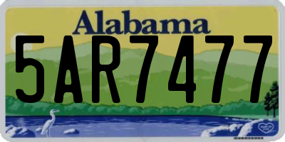 AL license plate 5AR7477