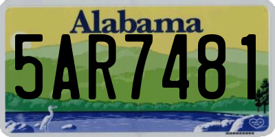 AL license plate 5AR7481