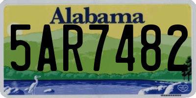 AL license plate 5AR7482