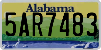 AL license plate 5AR7483