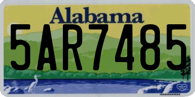 AL license plate 5AR7485