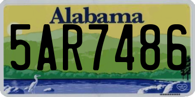 AL license plate 5AR7486