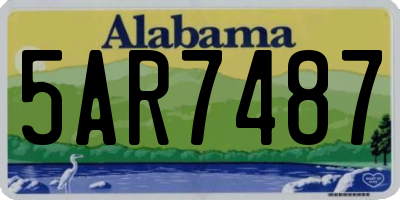 AL license plate 5AR7487