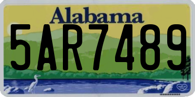 AL license plate 5AR7489