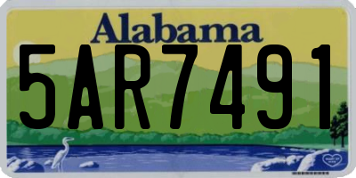 AL license plate 5AR7491