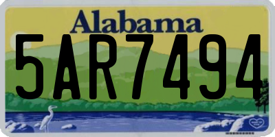 AL license plate 5AR7494